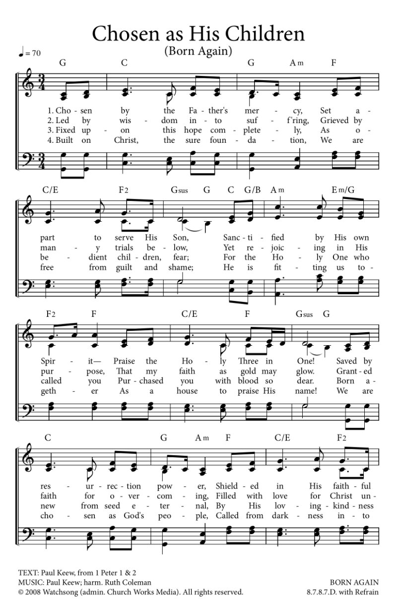 chosen as his children (born again) [free song] - church works media
